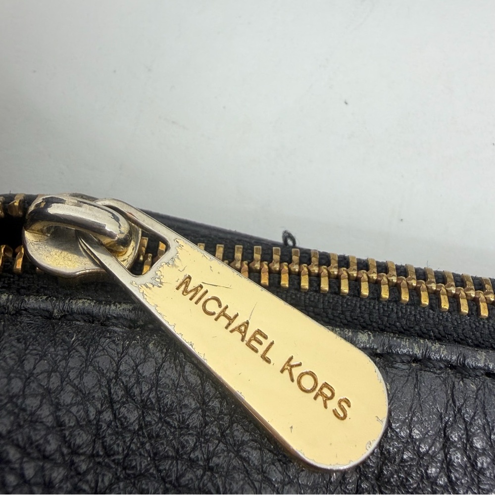Michael Kors Black Hobo Bag with Gold Accents - Picture 6 of 9